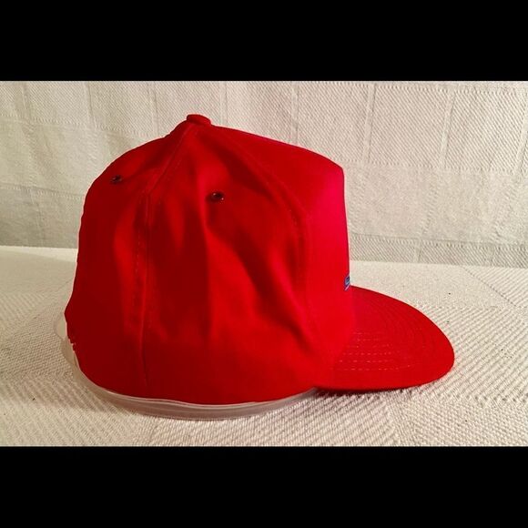 VINTAGE 80s S Series Chevrolet Snapback Hat P Cap Red Neon Embroidered Logo EUC. - Picture 5 of 9